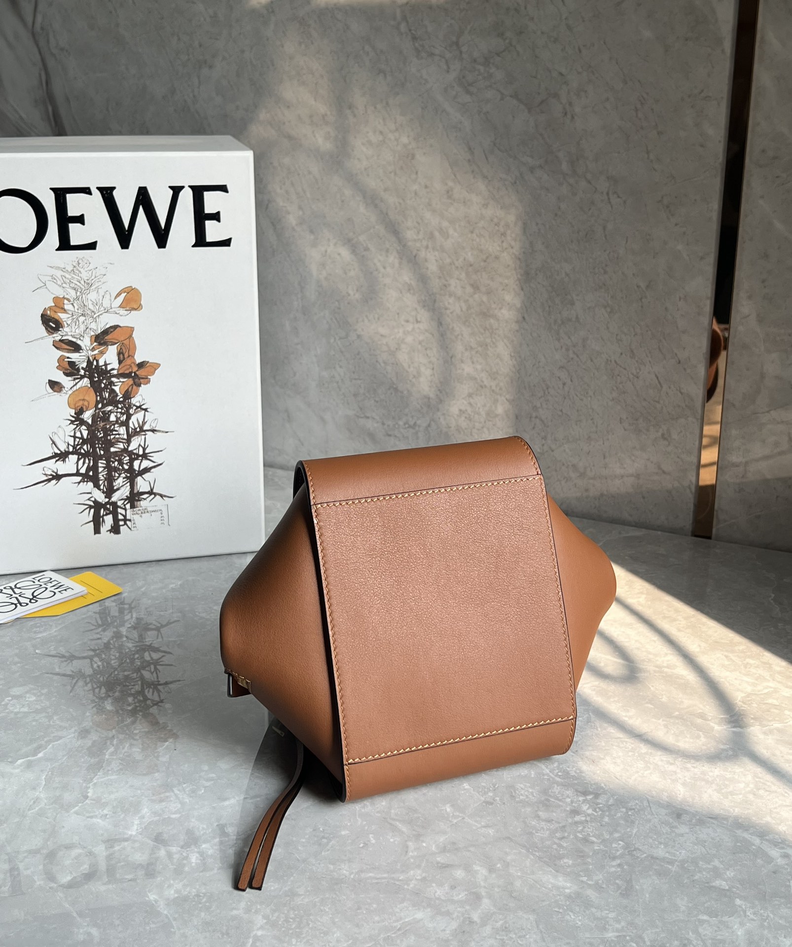 Loewe Compact Hammock Bag in Classic Calfskin Brown